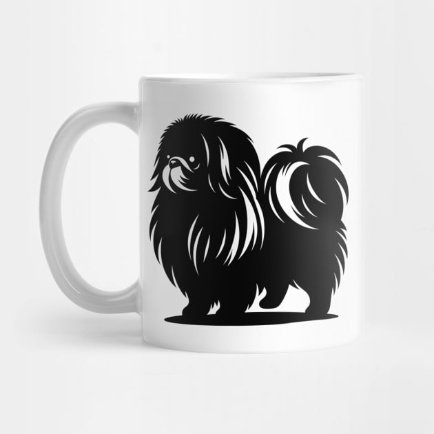 Pekingese Dog Silhouette by KayBee Gift Shop